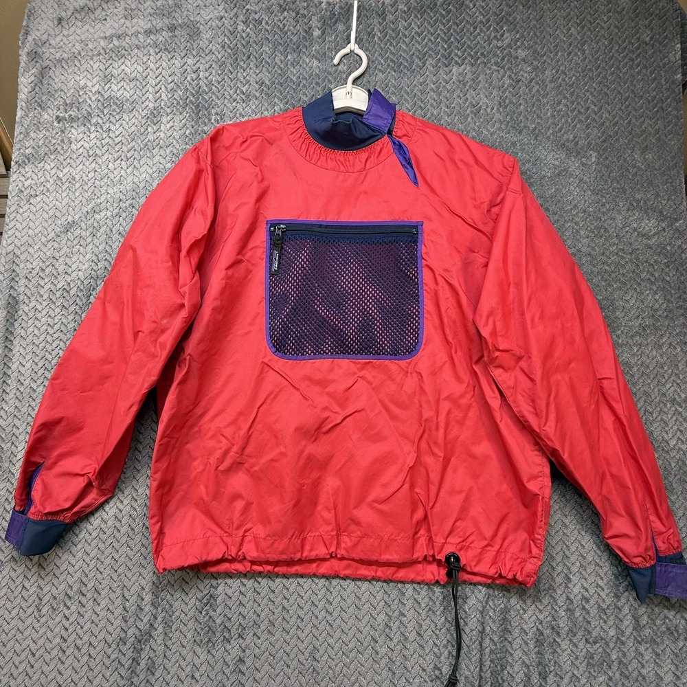 Vintage Patagonia Paddling Jacket Men XL  Spray Top Pullover Red Kayak Hong Kong